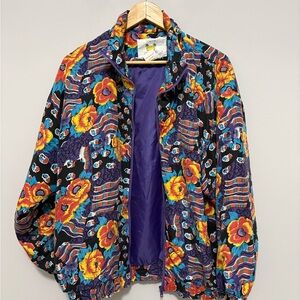 Vintage South Harbour Silk Floral Multicolor Jacket